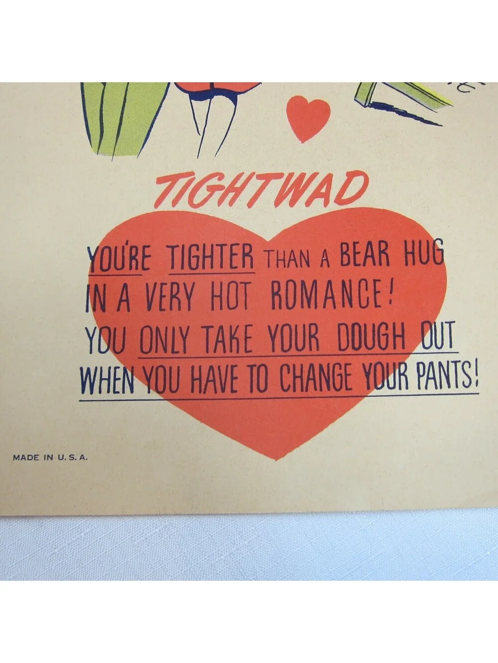 Vintage Vinegar Valentine Tightwad Penny Dreadful Sarcasm Insult Poem Ephemera